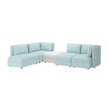 IKEA Otterbach - Modulecksofa 4-sitzig mit Stauraum/Hillared/Murum hellblau/weiß Mit stauraum/hillared/murum hellblau/weiß Modulecksofa 4-sitzig mit Stauraum/Hillared/Murum hellblau/weiß Mit stauraum/hillared/murum hellblau/weiß Angebot bei IKEA Otterbach im Prospekt Neuer niedriger Preis - Konics Ofenform