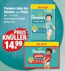 Baby dry Windeln oder Pants von Pampers im aktuellen V-Markt Prospekt für 14,99 €