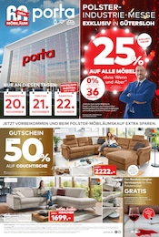 Couch im porta Möbel Prospekt in Osnabrück Aktueller porta Möbel Prospekt mit Couch, "POLSTER-INDUSTRIE-MESSE", Seite 1
