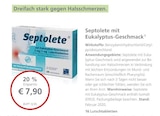 Septolete mit Eukalyptus-Geschmack bei LINDA Premiumapotheke im Kall Prospekt für 7,90 €