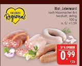 Blut-, Leberwurst im Angebot bei Marktkauf in Erlangen Blut-, Leberwurst Angebote bei Marktkauf Erlangen für 0,99 €