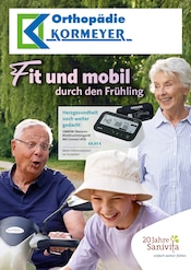 Orthopädie Kormeyer GmbH Sanitätshäuser Prospekt der aktuellen Woche mit 6 Seiten, gültig von 11.03.2026 bis 31.05.2026, in Osnabrück und Umgebung Aktueller Orthopädie Kormeyer GmbH Sanitätshäuser Prospekt in Osnabrück und Umgebung, "Fit und mobil durch den Frühling" mit 6 Seiten, 11.03.2026 - 31.05.2026