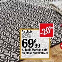 But Boulogne-Billancourt - Tapis Maroco noir ou blanc 160x230 cm Promo Tapis Maroco noir ou blanc 160x230 cm dans le catalogue But "Hello Noël" à Boulogne-Billancourt