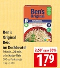 famila Nordost - Reis im Ben's Original Kochbeutel Angebot im Prospekt Reis im Ben's Original Kochbeutel bei famila Nordost im Prospekt "" für 1,79 €