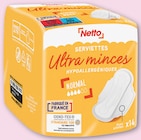 SERVIETTES ULTRA MINCES NORMAL AVEC AILETTES X14 - NETTO dans le catalogue Netto