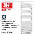 Sèche-serviettes électrique avec soufflerie Cobalto Air - DL Radiators en promo chez Screwfix Villeneuve-d'Ascq à 284,00 €