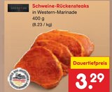 Aktuelles Schweine-Rückensteaks Angebot bei Netto Marken-Discount in Cottbus ab 3,29 €