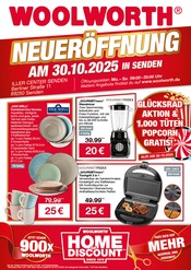 Waffeleisen im Woolworth Prospekt in Neu-Ulm Aktueller Woolworth Prospekt mit Waffeleisen, "NEUERÖFFNUNG IN SENDEN", Seite 1