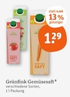 Tomaten Saft im Angebot bei tegut in Filderstadt Tomaten Saft Angebote von Grünfink bei tegut Filderstadt für 1,29 €
