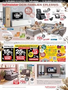 Fernsehsessel im aktuellen hofmeister Prospekt (Stuttgart) Fernsehsessel im hofmeister Prospekt "SPAR & ERLEBNISWOCHEN" mit 12 Seiten (Stuttgart)