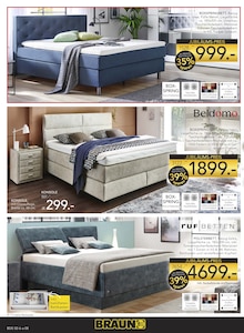 Bett im BRAUN Möbel-Center Prospekt "60 JAHRE BRAUN MÖBEL CENTER" mit 20 Seiten (Freiburg (Breisgau))