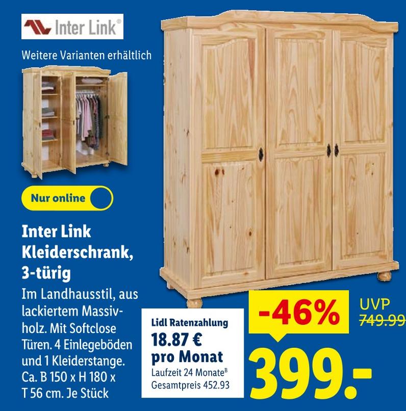 Kleiderschrank, 3-türig