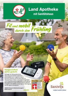 Blutdruckmessgerät im Apotheke: Land Apotheke mit Sanitätshaus Prospekt "Fit und mobil durch den Frühling" mit 6 Seiten (Salzgitter)