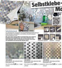 Selbstklebemosaik bei BAUHAUS in Offenbach Selbstklebemosaik im Angebot bei BAUHAUS Offenbach