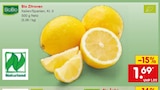 Bio Zitronen im Angebot bei Netto Marken-Discount in Rüsselsheim Bio Zitronen Angebote von BioBio bei Netto Marken-Discount Rüsselsheim für 1,69 €