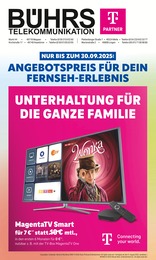 Telekom Partner Bührs Meppen Prospekt für Meppen mit 12 Seiten Telekom Partner Bührs Meppen Prospekt für Meppen: "ANGEBOTSPREIS FÜR DEIN FERNSEH-ERLEBNIS", 12 Seiten, 01.09.2025 - 30.09.2025