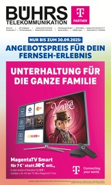 Aktueller Telekom Partner Bührs Meppen Elektromärkte Prospekt in Lathen und Umgebung, "ANGEBOTSPREIS FÜR DEIN FERNSEH-ERLEBNIS" mit 12 Seiten, 01.09.2025 - 30.09.2025