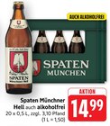 Münchner Hell im Angebot bei EDEKA in Bensheim Münchner Hell Angebote von Spaten bei EDEKA Bensheim für 14,99 €
