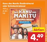 Rostbratwurst von Das Kanu des Manitu für 4,49 € bei Netto Marken-Discount im Angebot Rostbratwurst von Das Kanu des Manitu im aktuellen Netto Marken-Discount Prospekt
