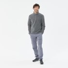 Fleecepullover Herren 1/2 Reißverschluss Wandern - MH100 schwarz von QUECHUA im aktuellen Decathlon Prospekt für 12,99 €