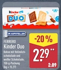Kinder Duo im Angebot bei ALDI Nord in Gera Kinder Duo Angebote von Ferrero bei ALDI Nord Gera für 2,29 €