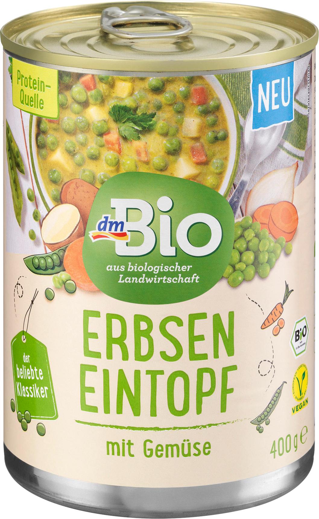 dm-drogerie markt Nietwerder - Eintopf, Erbsen-Eintopf mit Gemüse Eintopf, Erbsen-Eintopf mit Gemüse Angebot bei dm-drogerie markt Nietwerder im Prospekt Aktuelle Angebote
