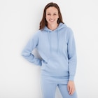 Sweat hoodie molleton à capuche bleu clair femme à La Halle dans Vaux-les-Prés