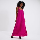 Robe longue bretelles bijoux rose fushia femme - La Halle à Saint-Étienne Robe longue bretelles bijoux rose fushia femme en promo chez La Halle Saint-Étienne à 14,99 €