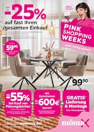 mömax Prospekt für Mücheln mit 16 Seiten mömax Prospekt für Mücheln: "PINK SHOPPING WEEKS", 16 Seiten, 25.08.2025 - 02.09.2025