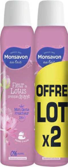Géant Casino Fontenay-en-Parisis - Déodorant spray Fleur de Lotus au lait Promo Déodorant spray Fleur de Lotus au lait dans le catalogue Géant Casino Votre mois Casinomania à Fontenay-en-Parisis