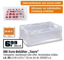 Euro-Behälter „Tauro“ bei OBI in Heidenheim Euro-Behälter „Tauro“ im Angebot bei OBI Heidenheim für 6,99 €