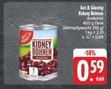 Kidney Bohnen dunkelrot Angebote von Gut & Günstig bei E center Würzburg für 0,59 €