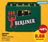 Pilsner von Berliner für 8,88 € bei Penny im Angebot Pilsner von Berliner im aktuellen Penny Prospekt