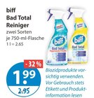Bad Total Reiniger Hygienische Frische im V-Markt Prospekt Bad Total Reiniger Hygienische Frische von biff im aktuellen V-Markt Prospekt für 1,99 €