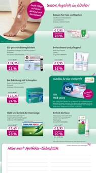 Nasenspray im aktuellen mea - meine apotheke Prospekt (Erlangen) Nasenspray im mea - meine apotheke Prospekt "Unsere Oktober-Angebote" mit 4 Seiten (Erlangen)