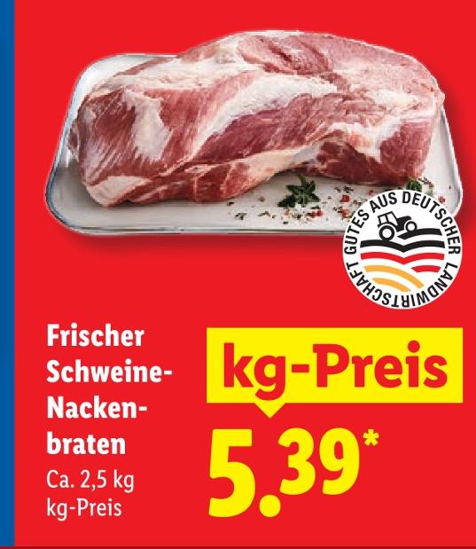 Frischer Schweine-Nackenbraten