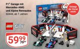 F1 Garage mit Mercedes-AMG und Alpine Rennautos Angebote von LEGO bei GLOBUS Herne für 59,99 €