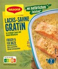 Aktuelles Fix Lachs-Sahne Gratin oder Herzensküche Würzpaste Spaghetti Bolognese Angebot bei REWE in Aachen ab 0,44 €