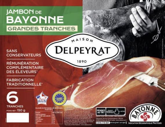 Géant Casino Seyssinet-Pariset - IGP Jambon de Bayonne Grandes Tranches Promo IGP Jambon de Bayonne Grandes Tranches dans le catalogue Géant Casino Le grand live des marques à Seyssinet-Pariset