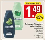 Shampoo oder Spülung Angebote von Schauma bei WEZ Minden für 1,49 €