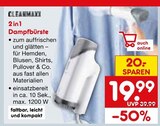 2 in1 Dampfbürste Angebote von CLEANMAXX bei Netto Marken-Discount Hof für 19,99 €