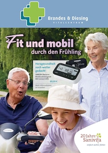 Aktueller Brandes & Diesing Vitalcentrum Zentrale Prospekt (Hannover, 6 Seiten zum blättern Brandes & Diesing Vitalcentrum Zentrale Prospekt Fit und mobil durch den Frühling mit 6 Seiten