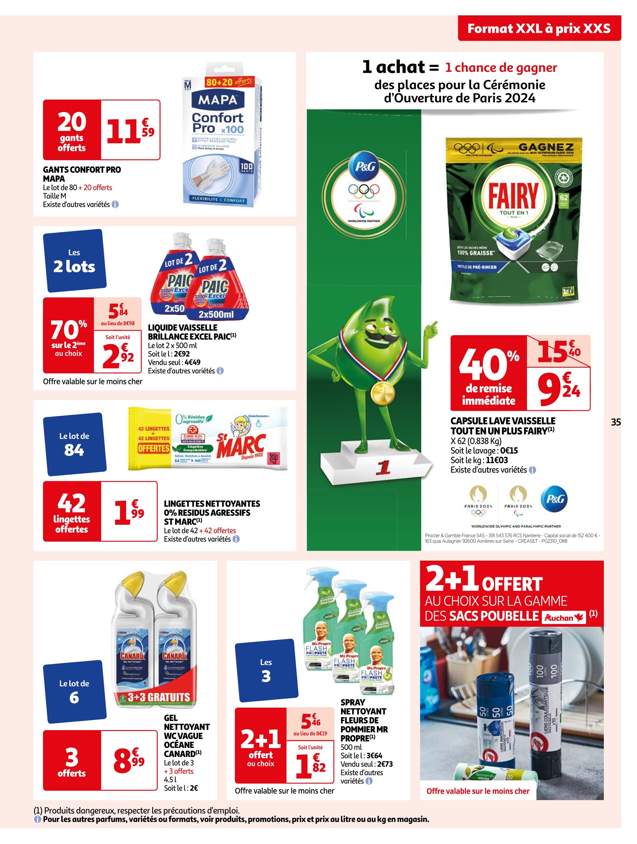Promo Sacs poubelle haute 50L + 30% offert (1 rouleau de 10 + 3 sacs) chez  Carrefour
