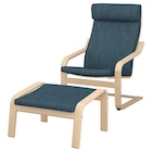 Aktuelles Sessel und Hocker Eichenfurnier weiß lasiert/Hillared dunkelblau Hillared dunkelblau Angebot bei IKEA in Cottbus ab 189,00 €
