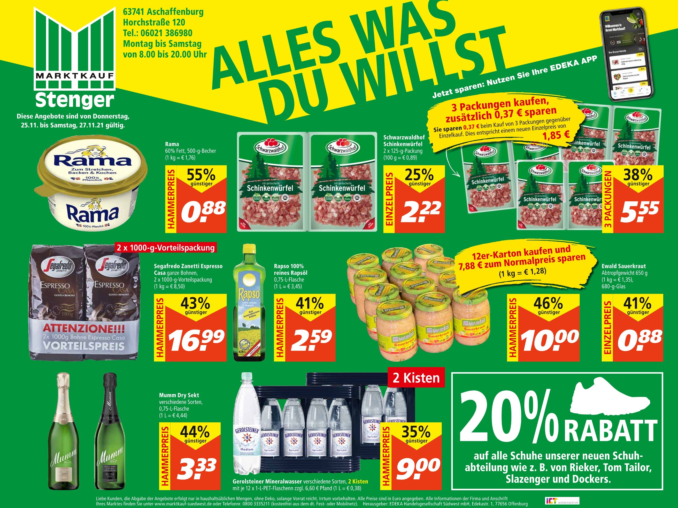 Marktkauf Prospekt für Rothenbuch mit 1 Seite Marktkauf Prospekt für Rothenbuch: "Aktuelle Angebote", 1 Seite, 25.11.2021 - 27.11.2021