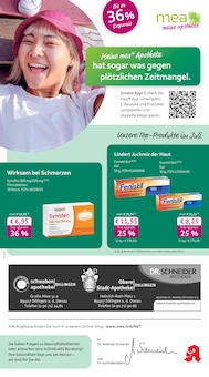 Aktueller mea - meine apotheke Prospekt "Unsere Juli-Angebote" für Dillingen (Donau) Aktueller mea - meine apotheke Prospekt für Dillingen (Donau) mit Seiten