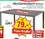 Alu-Gartentisch Malmö bei Wreesmann im Kirchberg Prospekt für 79,00 €