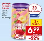 Gefriergetrocknete Früchte Angebote von Simply Fruit bei Netto Marken-Discount Ulm für 6,99 €