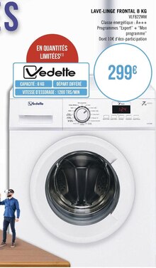 Géant Casino Sceaux - Lave-linge frontal 8 kg Promo Lave-linge frontal 8 kg dans le catalogue Géant Casino "La selec' High Tech" à Sceaux