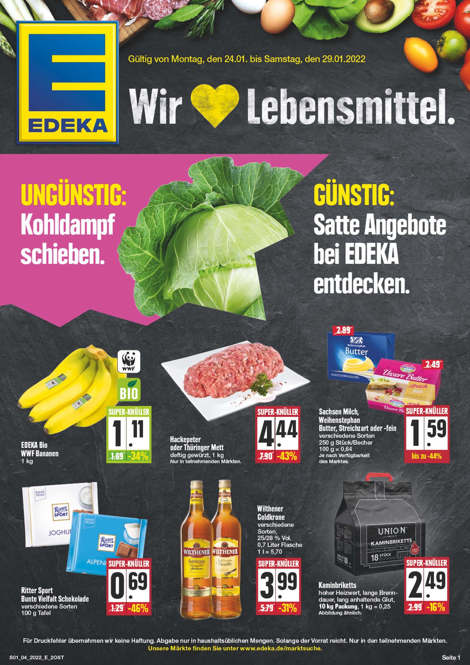 EDEKA Prospekt für Neundorf mit 24 Seiten EDEKA Prospekt für Neundorf: "Top Angebote!", 24 Seiten, 24.01.2022 - 29.01.2022